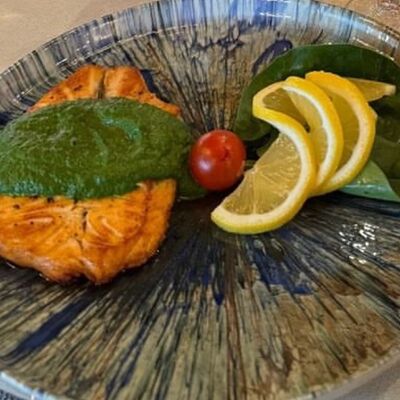 Стейк из семги с соусом наршараб в Кинто по цене 2380 ₽