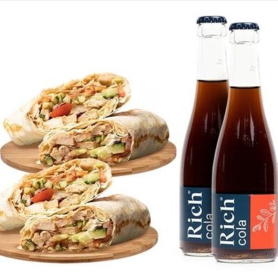 Комбо на двоих с куриной шаурмой в ББ & Бургерс по цене 1299 ₽