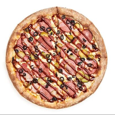 Пицца Солянка на толстом тесте в Томат и чеддер по цене 799 ₽