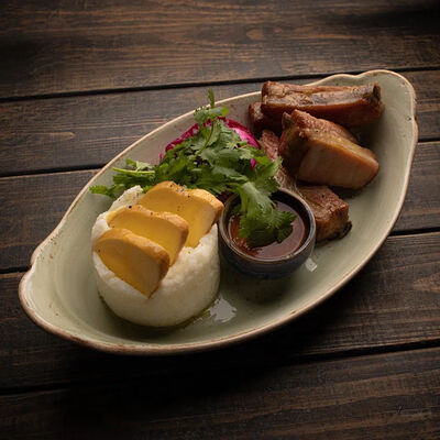 Ребра свиные, копченные с капустой в LuckyDze по цене 810 ₽