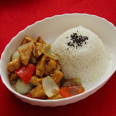 Тофу по-домашнему с рисом в Китайская столовая по цене 499 ₽