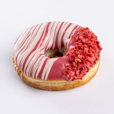 Клубничный донатс в Пончики выпекаем на месте по цене 239 ₽