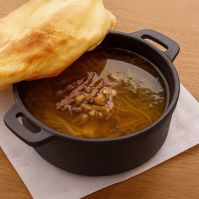 Щи Богатые на говядине с белыми грибами в Сандуны Урал по цене 670 ₽