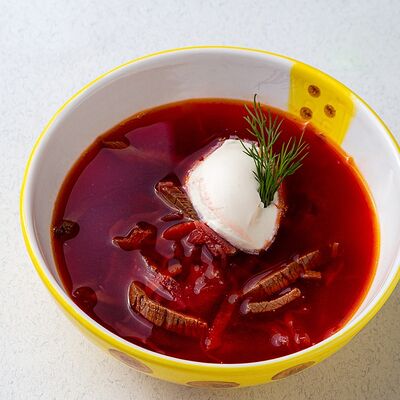 Борщ со сметаной в Круассан-кафе по цене 290 ₽