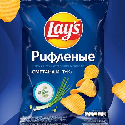 Lays рифленый Сметана и лук S в ЭкспрессВиль по цене 100 ₽