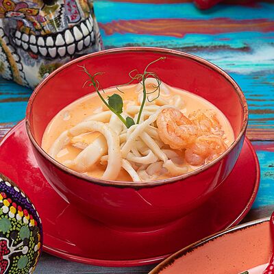 Сливочно-сырный суп с морепродуктами в Burritos по цене 550 ₽