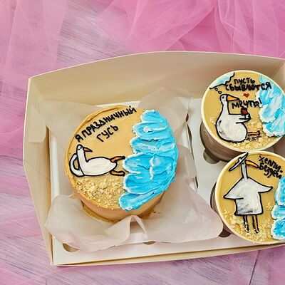 Бенто торт Море +2 трайфлав Джем по цене 3200 ₽