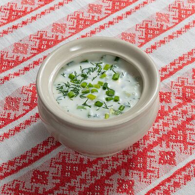 Окрошка на кефирев Драник по цене 430 ₽