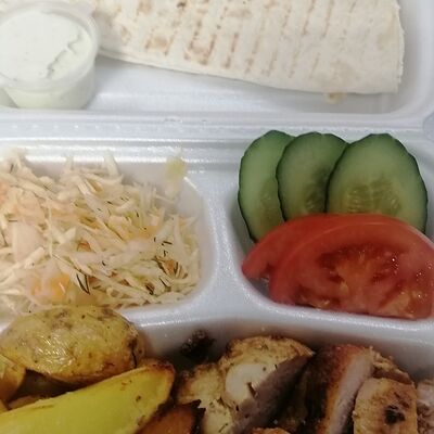 Шаурма открытая куриная в Чаполино по цене 350 ₽