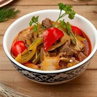 Узбекский лагман в Чайхана Халва