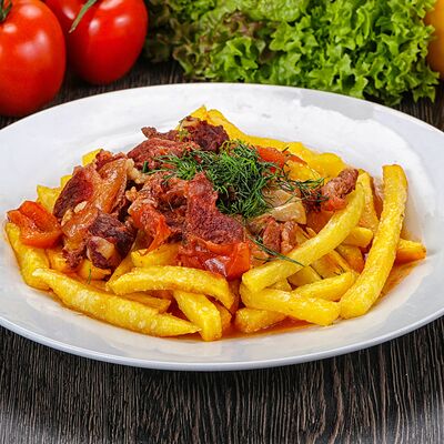 Картофель фри с мясом в Чайхана Кочевники 24 по цене 664 ₽