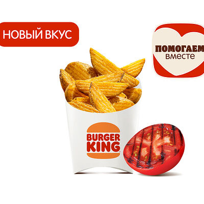 Картофель Деревенский Барбекю стандартный в Бургер Кинг по цене 215 ₽