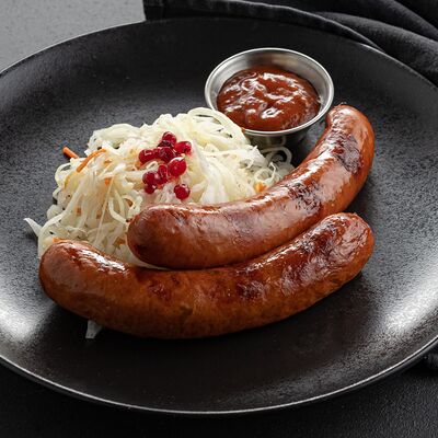Бараньи колбаски с квашеной капустой в Jager restopub по цене 860 ₽