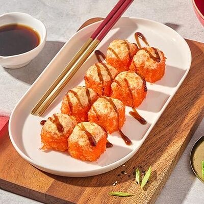 Запеченный ролл с гребешком в Палки-Скалки по цене 599 ₽