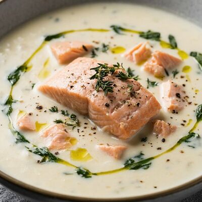 Норвежский суп из семги в Бизон по цене 600 ₽