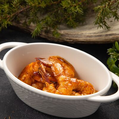 Тигровая креветка в медово-горчичном соусе в Пилигрим по цене 740 ₽