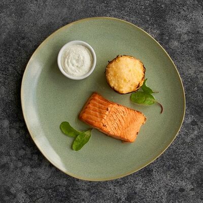 Семга с картофелем дофинуа в Pizzahouse по цене 790 ₽