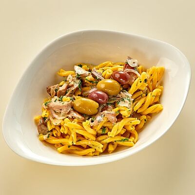 Казаречче с тунцом, дорблю и оливкамив Регано по цене 955 ₽