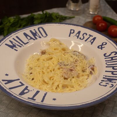 Спагетти Карбонара в Кампус по цене 495 ₽