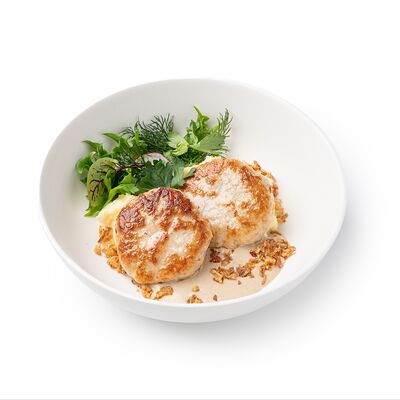 Котлета из индейки с картофельным пюре в Делюсь добром по цене 640 ₽