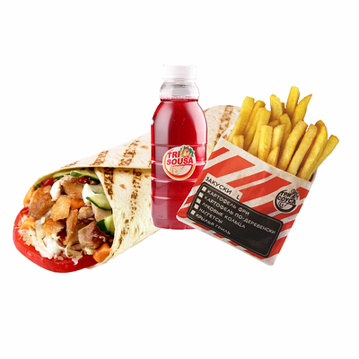 Шаверма-комбо в Три соуса по цене 509 ₽