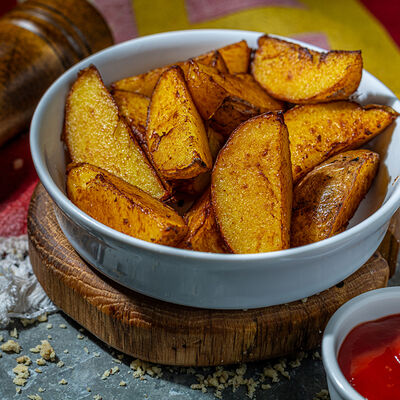 Картофельные дольки с томатным соусом в Хачапури по цене 190 ₽