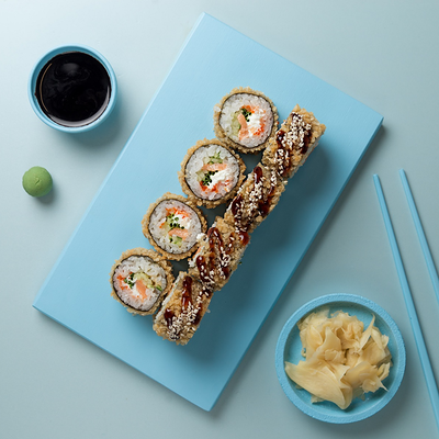 Темпура с лососем в Rollwell по цене 580 ₽