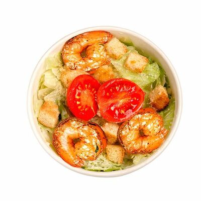 Салат Цезарь с креветками в Toto's Pizza по цене 389 ₽