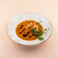 Тыквенный крем-суп с креветками в Pinzeria by Bontempi