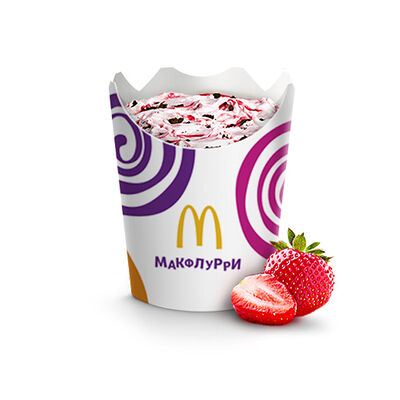 Макфлурри шоколадно-клубничный в McDonald's по цене 900 ₸