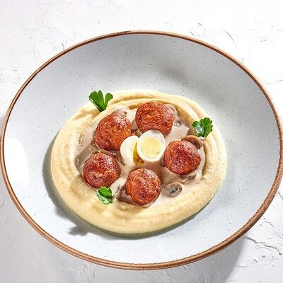 Фрикадельки с пюре в Pizzarella36 по цене 540 ₽
