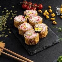 Горячий ролл с угрем и креветкой Диабло в Веселый Самурай Sushi Premium