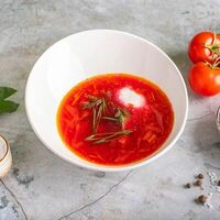 Борщ с постной телятиной в Topfoodcafe