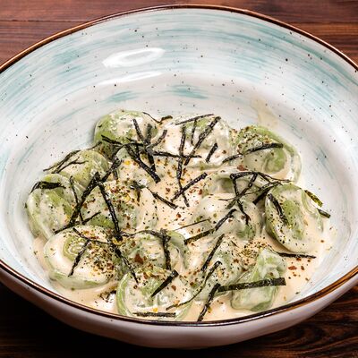 Пельмени из форели и копченой трески в Трактир Колесо по цене 715 ₽