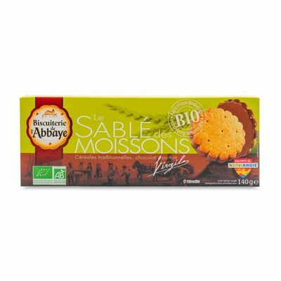 Печенье органическое Biscuiterie de lAbbaye со злаками покрытое молочным шоколадом в Азбука Вкуса Экспресс Меню по цене 395 ₽