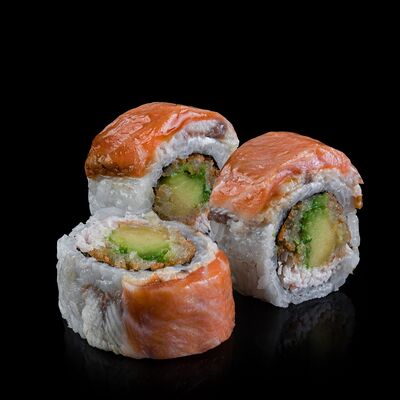Запеченный лосось с угрем и авокадо в Katanasushi по цене 850 ₽