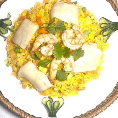 Жареный рис с морепродуктами в Pho +84 по цене 600 ₽