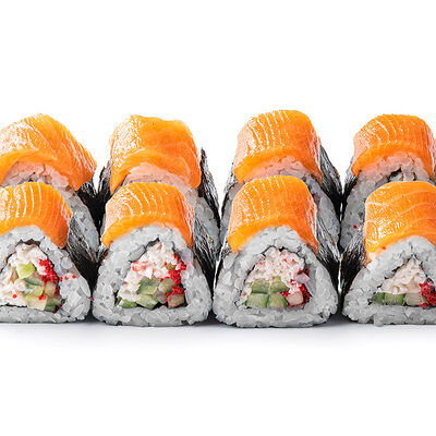 Ролл Краб с креветкой и лососем в Sunrise по цене 598 ₽