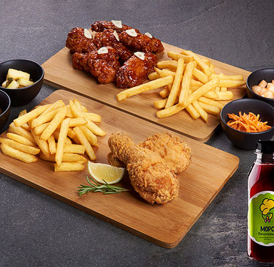 Комбо для двоих Стандарт Ножки, крылья и морс в Kannam Chicken по цене 835