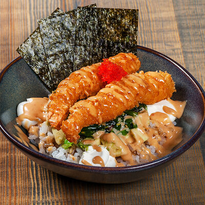 Поке с креветкой и ореховым соусом в Bao по цене 670 ₽