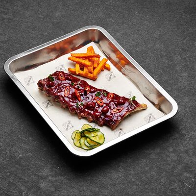 Свиные ребра с вишневым барбекю в Залечь на дно в Гамбург по цене 1308 ₽