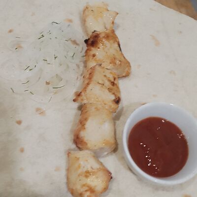 Шашлык из курицы филе в лаваше в Шашлычная №1 по цене 300 ₽