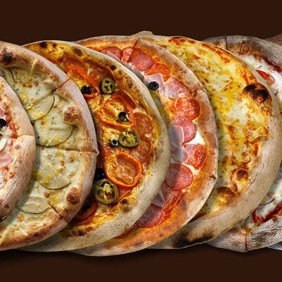 Комбо 7 больших пицц на выбор в La Pizza Bomba на дровах по цене 5690 ₽