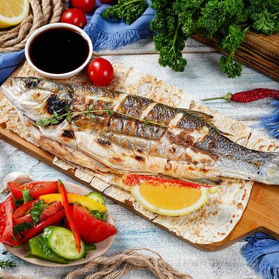 Шашлык из сибаса в Ананури по цене 1180 ₽