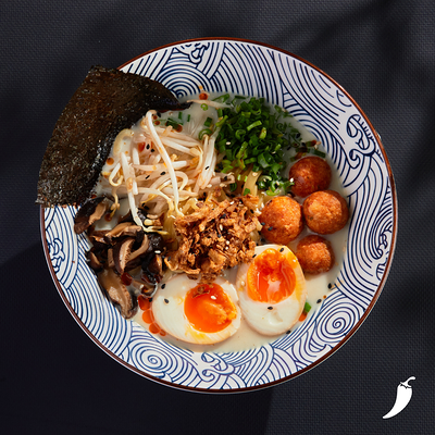 Сырный рамэн с краб-боллами большой в ASIATIQ Ramen-Bar по цене 840 ₽