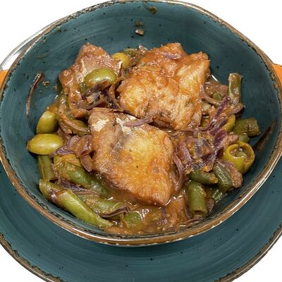 Филе трески по-средиземноморски в Olivia по цене 580 ₽