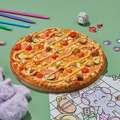 Пицца Чизбургер 24 см в Dostaевский по цене 573 ₽