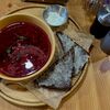 Домашний борщ с гренками и домашним саломв Общепит по цене 430