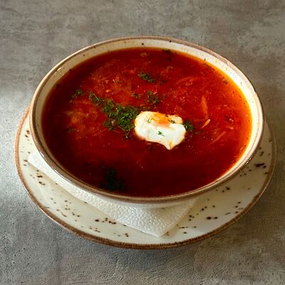 Красный борщ со сметаной в Буфет царица по цене 220 ₽