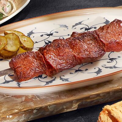 Шашлык из мраморной говядины по-кавказки в Урюк по цене 1190 ₽